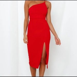 HELLO MOLLY TAKING IT BACK DRESS RED ❤️